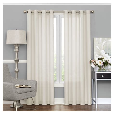 Find the perfect combination of fashion and function with the Eclipse Liberty Light Filtering Sheer Curtains. Eclipse offers a complete line of functional curtains that provide privacy, manage light, and help protect your furniture and skin from harmful UV rays, without sacrificing the latest looks in window fashion. 